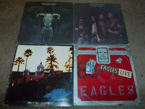 ROCK LP LOT 4 Albums EAGLES Desperado One Of These Nights Hotel California Live