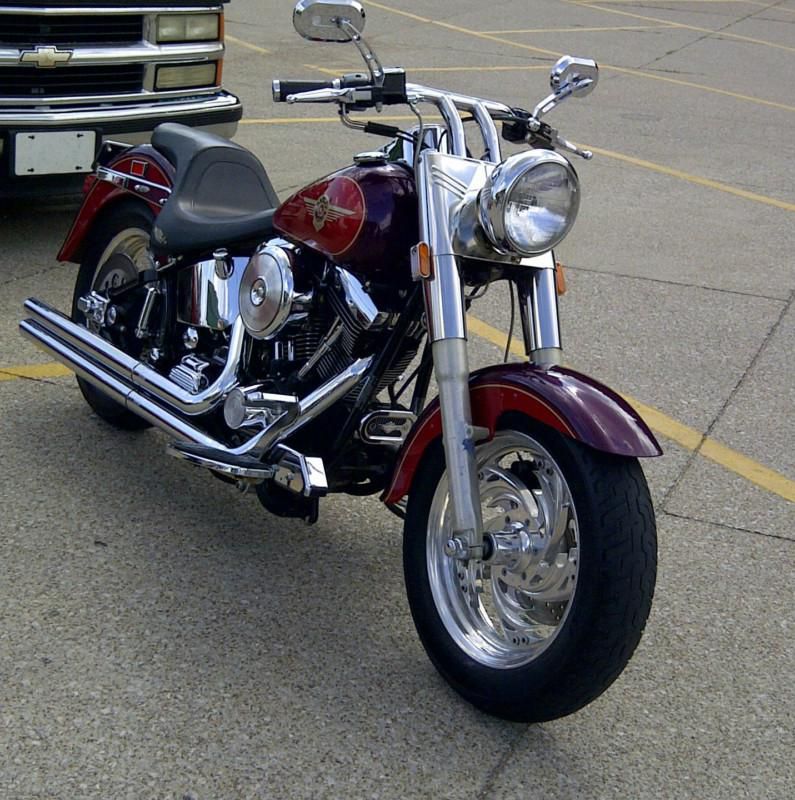 Beautiful Classic 1996 Harley Davidson Fatboy - Maroon and purple 17,160 miles