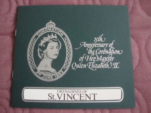 Queen Elizabeth Coronation 1978 St Vincent Gren Presentation Pack stamp Sheets