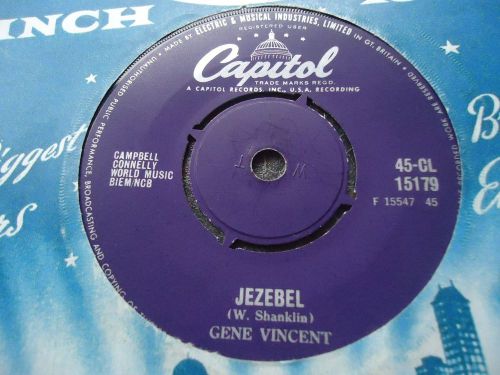 Gene vincent uk capitol 45 1959 jezebel / maybe