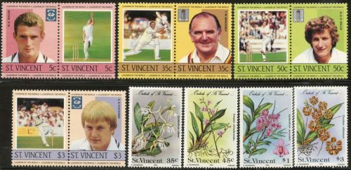 ST. VINCENT Sc#795-8//845-8 1985 Four Complete Topical Sets Mint NH