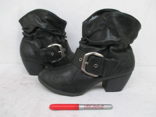 Mia Desperado Black Buckle Ankle Cowboy Boots Size 10 M