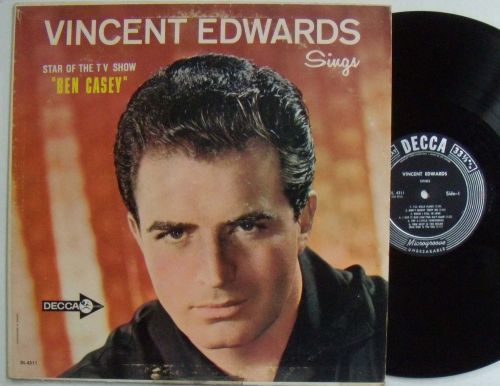 Vincent edwards sings 1962 vg+ black label decca microgroove