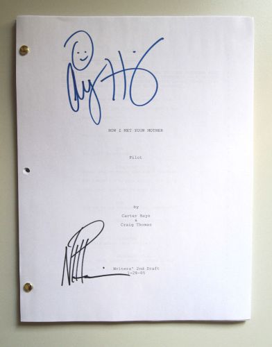 HOW I MET YOUR MOTHER autographed script Neil Patrick Harris NPH Hannigan HIMYM