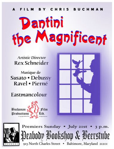 Dantini the magnificent 1968 poster 11x14&#034; baltimore magician vincent cierkes