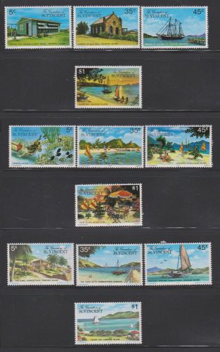 St vincent grenadines 1977-  various islands -  3 unmounted mint sets 12 stamps
