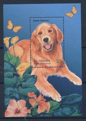 [33207] St. Vincent &amp; Grenadines 2003 Animals Dog Golden Retriever MNH Sheet