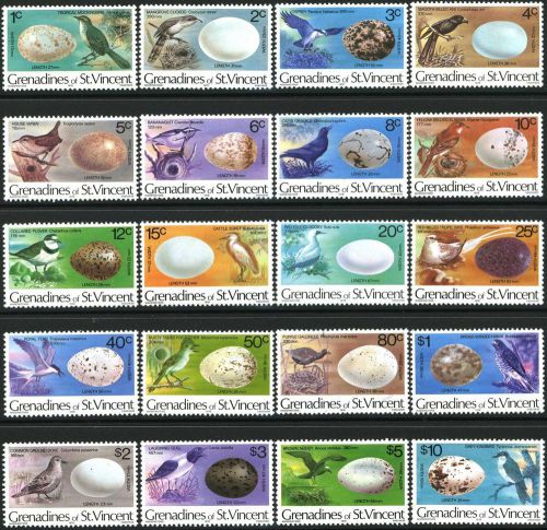 St. vincent 1978 stamps birds &amp; their eggs mnh