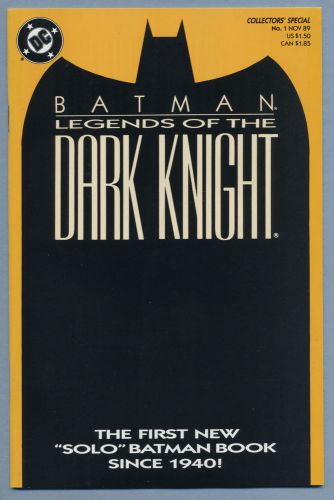 Batman Legends of the Dark Knight #1 1989 Orange Cover Ed Hannigan DC Comics
