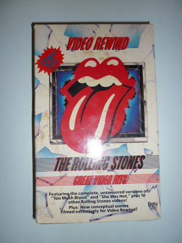 THE ROLLING STONES * GREAT VIDEO HITS - BETA RARE - 1984 VESTRON MUSIC