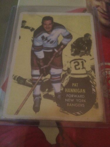 1961-62 topps #58 pat hannigan rookie card rc new york rangers