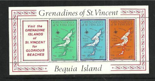 Grenadines of st vincent postal issue 1976 - bequia island - mint booklet pane