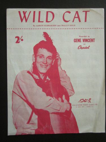 GENE VINCENT - 50&#039;s Sheet music - WILD CAT