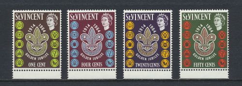 St.vincent #216 -19 mnh, scouts 1964
