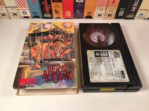 * Going Berserk Betamax NOT VHS 1983 Comedy Beta John Candy Eugene Levy 80&#039;s