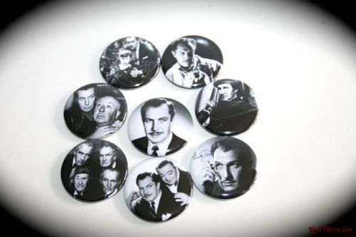 VINCENT PRICE 8 new Buttons/Magnets