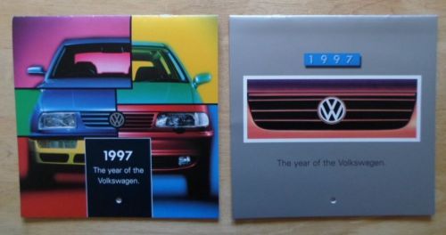 Volkswagen orig 1997 uk mkt calendar brochures x2 - golf polo passat vento vw