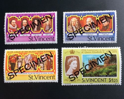Mint Group Of &#034;specimen&#034; Stamps From St. Vincent