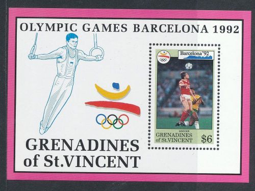 Grenadines of St Vincent 1992 Olympic Games Football MS (c)