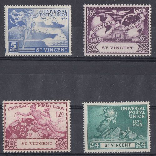 St vincent  1949  75th anniversary u.p.u.  mounted mint  (6082)