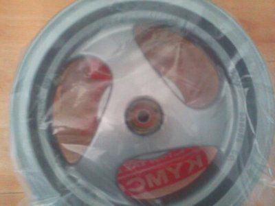 ORIGINAL,BRAND NEW,FRONT WHEEL IN SILVER,FOR KYMCO,KB50