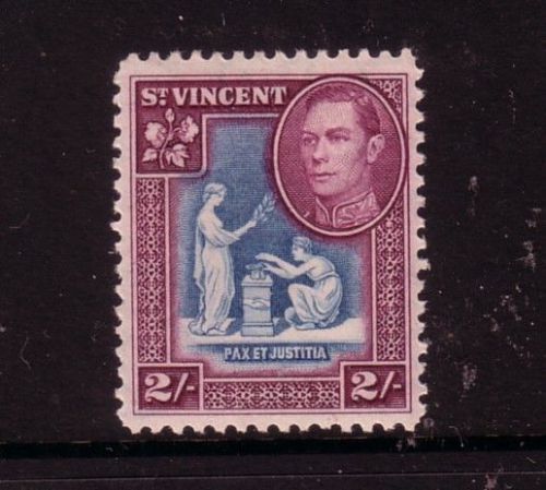 St vincent....  1938  2/- blue/purple mint, sg157