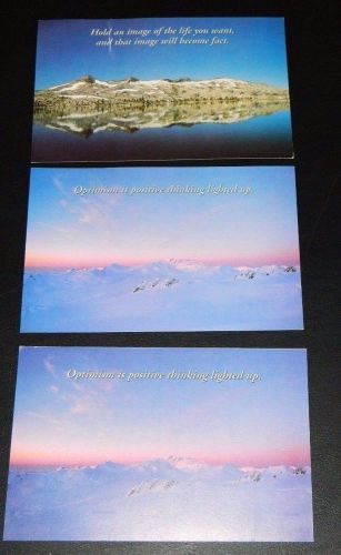 Positive Thinking Postcard Quote From Dr.Norman Vincent Peale LOT Of 3