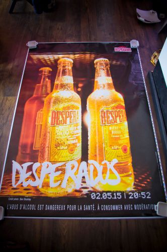 Beer desperados 20h52 by ben stockley 4x6 ft d/s original drinking advertising