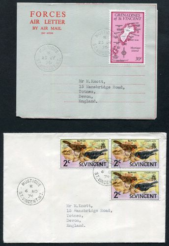 St. vincent: (12761) mustique cover/forces air letter