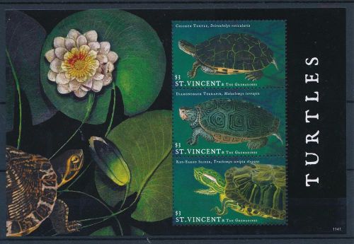 [33343] St. Vincent &amp; Grenadines 2011 Marine Life Turtles MNH Sheet