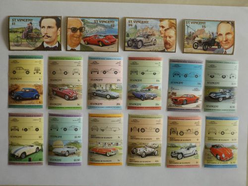 St. vincent motoring / automobiles / cars theme stamp collection : mint unmnted