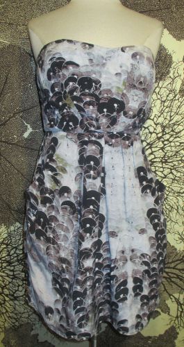 Cynthia Vincent Twelfth Street silk strapless dress sz S