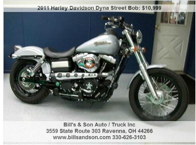 Used 2011 Harley Davidson Dyna Street Bob for sale.