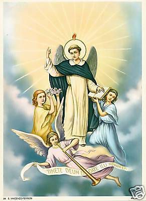 Catholic Print Picture ST. VINCENT FERRER Dominican - ready to frame 7 1/2x10&#034;