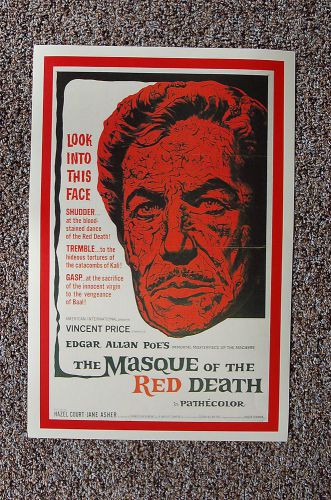 The Masque of the Red Death Lobby Card Movie Poster Vincent Price EdgarAllan Poe