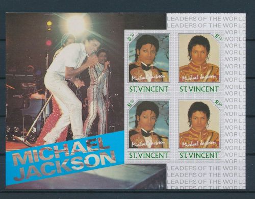 LE71864 St Vincent imperf Michael Jackson music good sheet MNH