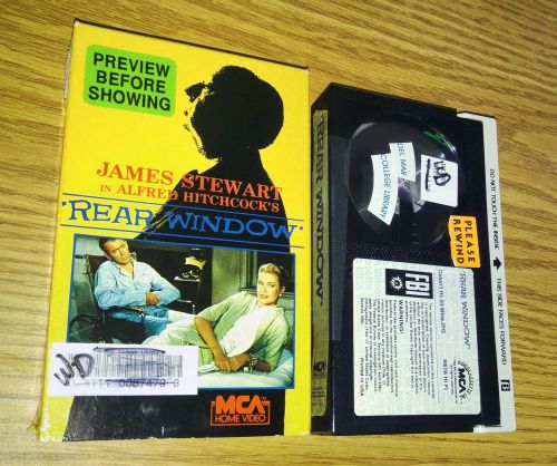 Alfred Hitchcock&#039;s Beta Video Tape Rear Window Movie Starring James Stewart