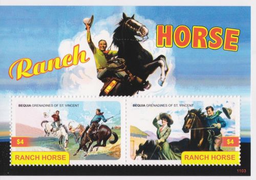 Bequia St Vincent - Ranch Horse, 2011 - S/S MNH