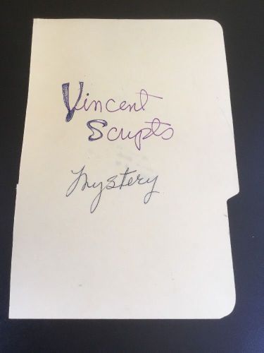 Vincent price written memorabilia from the vincent price estate