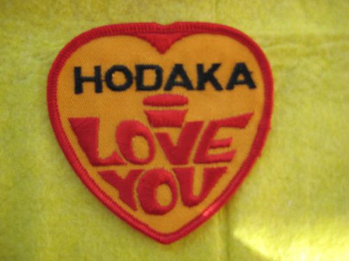 Vintage hodaka i love you motorcycles patch  3 1/4&#034; x 3 1/8&#034;