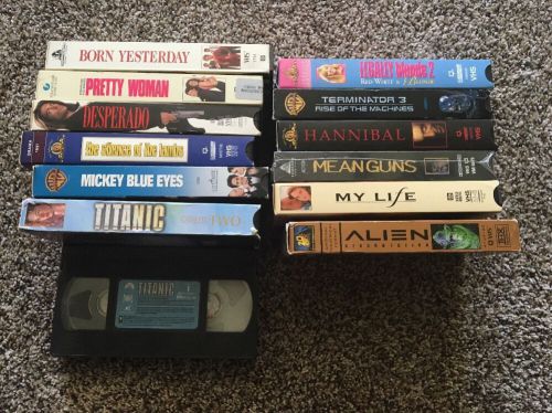 Lot of 12 VHS movies from the 1990&#039;s &amp; 2000&#039;s ... Desperado Titanic &amp; More