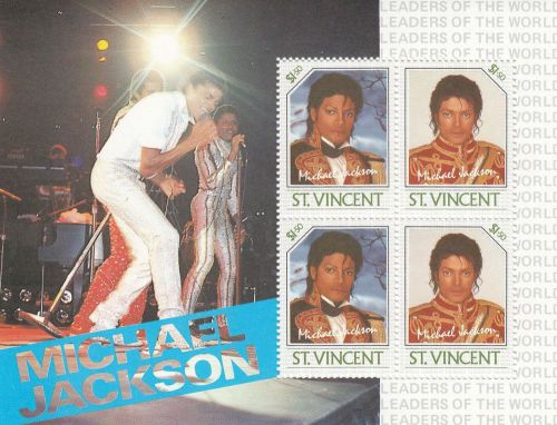 (88126) st vincent mnh michael jackson minisheet 1985