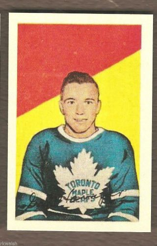1952-53 parkhurst #54 gord hannigan toronto maple leafs rookie card reprint