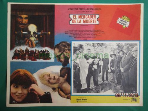 Vincent price theatre of blood horror diana rigg skull mexican lobby card 6