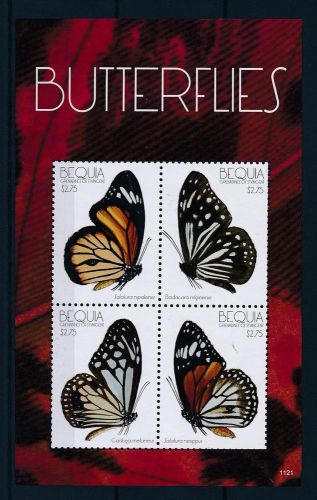 [33159] bequia st. vincent 2011 butterflies schmetterlingen  mnh sheet
