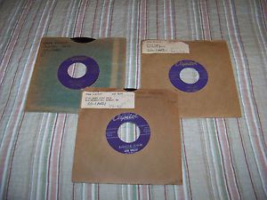 Rockabilly gene vincent 3 45s in vg+ to excellent condition see photo originals