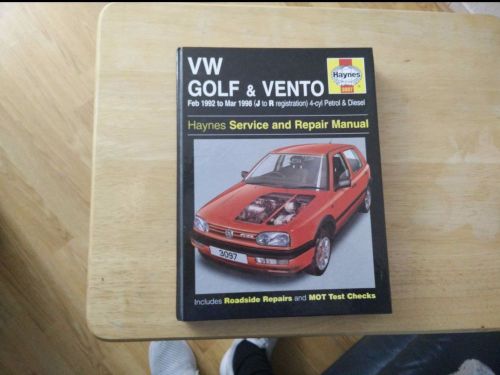Volkswagen Golf ann Vento haynes manual Feb 92-Mar 98