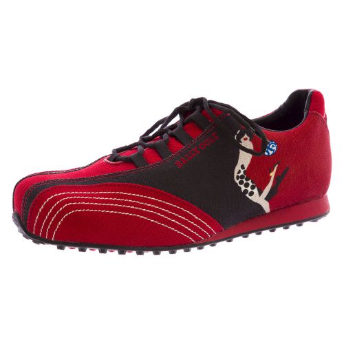 BALLY Vento Women&#039;s Golf Leather Red Black Shoes New $199