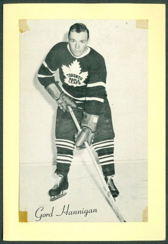 Gord Hannigan 1944-64 Group 2 Beehive &#039;44 Hockey Photo EXa Toronto Maple Leafs