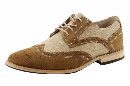 Giorgio Brutini Men&#039;s Vento Tan Leather Wingtip Oxfords Shoes